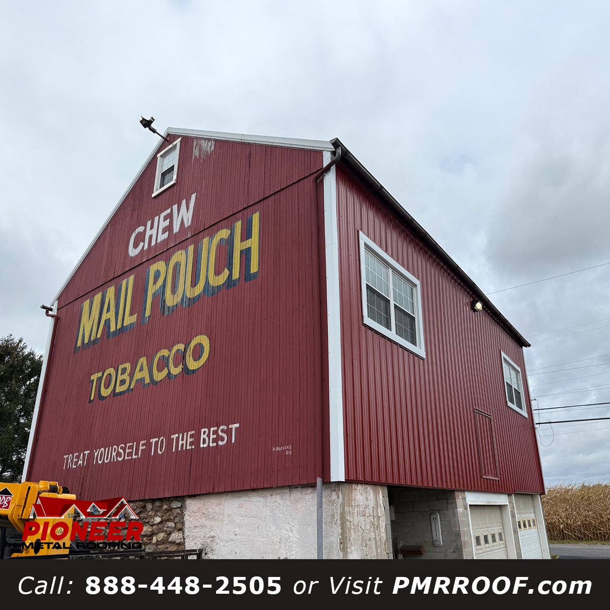 Completed Red and White Metal Building in Pennsylvania