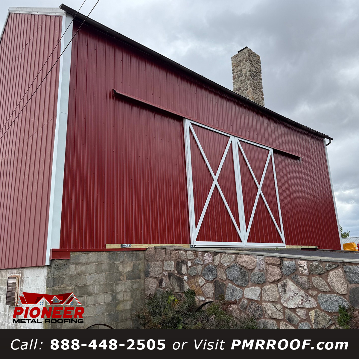 16x13 split slider barn door installation